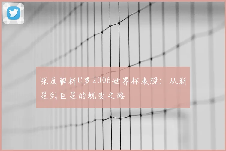 深度解析C罗2006世界杯表现：从新星到巨星的蜕变之路